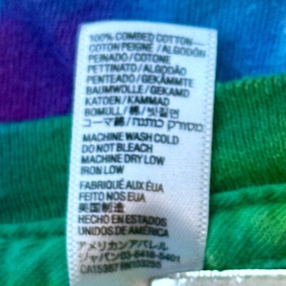 Ben and Jerrys Tie Dye Shirt American Apparel Multicolor Unisex Youth Size 4 - Picture 9 of 14